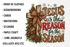 Preppy Christmas Png, Jesus Is the Reason for a Season Product Image 3