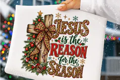 Preppy Christmas Png, Jesus Is the Reason for a Season Product Image 4
