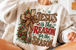 Preppy Christmas Png, Jesus Is the Reason for a Season Product Image 5