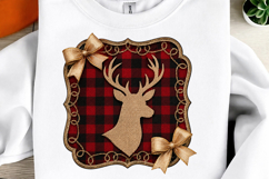 Preppy Christmas Reindeer Coquette PNG Product Image 1