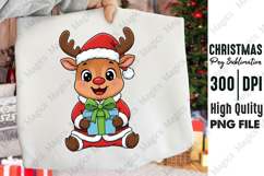 Preppy Christmas Reindeer png Product Image 1