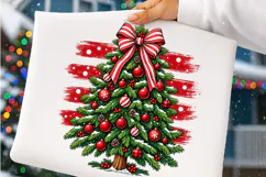Preppy Christmas Tree PNG, Trendy Holiday Shirt Design Product Image 4