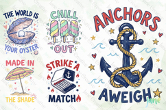 Preppy Coastal Summer Doodles Clipart Bundle Product Image 7