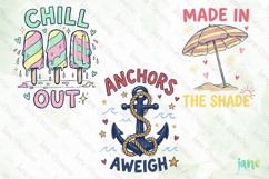 Preppy Coastal Summer Doodles Product Image 1