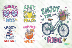 Preppy Coastal Summer Doodles Clipart Bundle Product Image 8