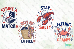 Preppy Coastal Summer Doodles Product Image 1
