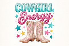 Preppy Cowgirl Energy Western PNG Product Image 1