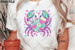 Preppy Crab PNG, Coquette Summer Beach Product Image 2