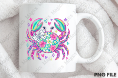 Preppy Crab PNG, Coquette Summer Beach Product Image 4