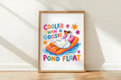 Preppy Duck PNG Colorful Summer PNG Product Image 5