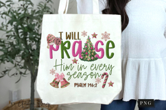 Bible Verse Embroidery I Will Praise Him PNG Product Image 6