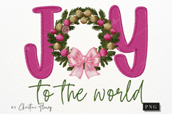 Faux Embroidery Joy The The World PNG Product Image 4