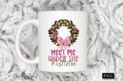 Faux Embroidery Christmas Wreath PNG Product Image 2