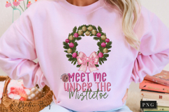 Faux Embroidery Christmas Wreath PNG Product Image 10