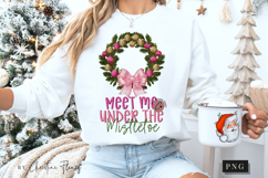 Faux Embroidery Christmas Wreath PNG Product Image 5