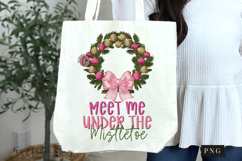 Faux Embroidery Christmas Wreath PNG Product Image 7