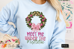 Faux Embroidery Christmas Wreath PNG Product Image 8