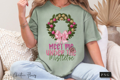 Faux Embroidery Christmas Wreath PNG Product Image 9