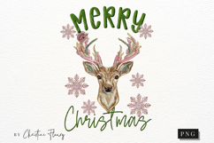 Faux Embroidery Merry Christmas PNG Product Image 4