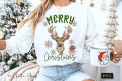 Faux Embroidery Merry Christmas PNG Product Image 5