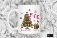 Faux Embroidery Pink Christmas Vibes PNG Product Image 2