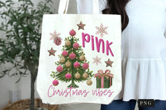 Faux Embroidery Pink Christmas Vibes PNG Product Image 7