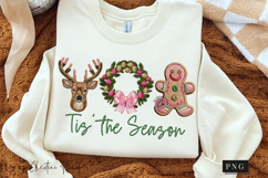 Faux Embroidery Tis The Season PNG Product Image 3