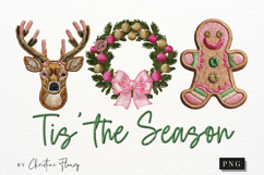 Faux Embroidery Tis The Season PNG Product Image 4