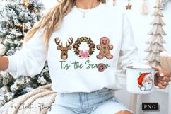 Faux Embroidery Tis The Season PNG Product Image 5