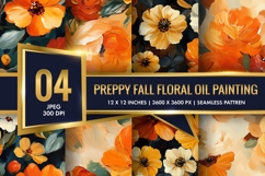 Floral Oil Painting Digital Paper Product Image 1