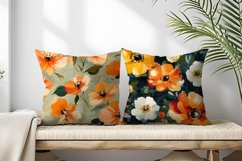 Charming Autumn Florals Oil Painting Pack Digital Paper Product Image 2