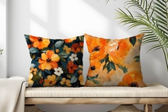 Stylish Harvest Floral Oil Painting Pack Digital Paper Product Image 2