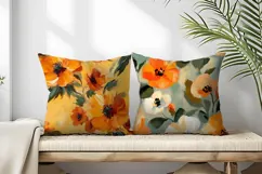 Floral Oil Painting Digital Paper | Harvest Floral Oil Product Image 2