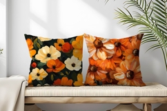 Chic Autumn Floral Oil Painting Set Digital Paper Product Image 2