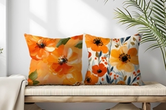 Fall Floral Oil Painting Digital Paper Product Image 2