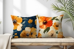 Charming Autumn Florals Oil Painting Pack Digital Paper Product Image 2