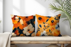 Fall Floral Oil Painting Digital Paper Product Image 2