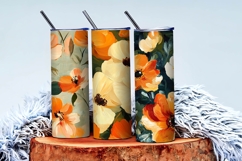 Charming Autumn Florals Oil Painting Pack Digital Paper Product Image 3
