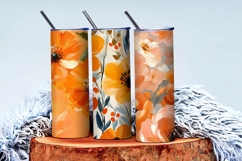 Elegant Fall Floral Oil Paint Collection Digital Paper Product Image 3