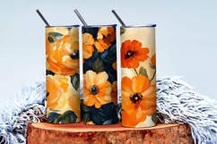 Charming Autumn Florals Oil Painting Pack Digital Paper Product Image 3