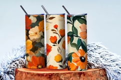 Stylish Harvest Floral Oil Painting Pack Digital Paper Product Image 3