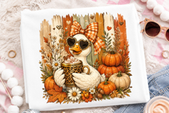 Preppy Fall Goose PNG, Autumn Pumpkin PNG Product Image 2