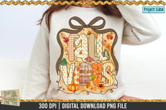 Preppy Fall Vibes is a professional design that is available at 300dpi PNG to use for Sublimation, iron-on transfer, DTG Printing and normal printing.