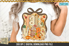 Preppy Fall Vibes is a professional design that is available at 300dpi PNG to use for Sublimation, iron-on transfer, DTG Printing and normal printing.
