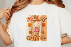 Preppy Fallin' for Coffee Autumn PNG Product Image 3