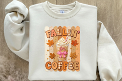Preppy Fallin' for Coffee Autumn PNG Product Image 4
