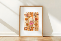 Preppy Fallin' for Coffee Autumn PNG Product Image 5