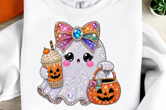 Preppy Faux Glitter Ghost Coffee Mug Png Product Image 1