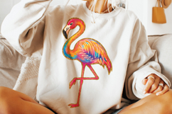Flamingo Summer PNG, Preppy Summer PNG, Glitter Flamingo PNG Product Image 3