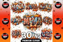 Preppy Floral Fall Mama PNG, Fall PNG Product Image 1